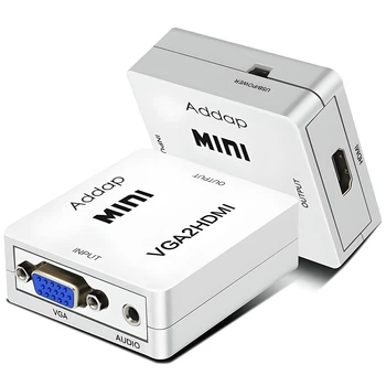Конвертер відео сигналу з аналогового VGA на цифровий HDMI порт Addap VGA2HDMI-01, Full HD 1080P