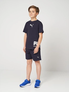 Подростковый летний комплект (футболка + шорты) для мальчика Puma 69333516 158-164 см New Navy (4069161716126) ($OH556252) - Уценка