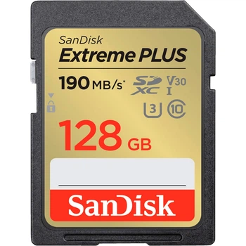 Карта памяти SDXC 128GB UHS-I/U3 Class 10 SanDisk Extreme Plus R190/W90MB/s (SDSDXWA-128G-GNCIN)