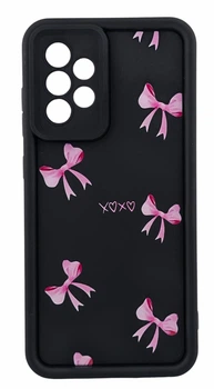 Чохол Shock Case Print для телефона Samsung Galaxy A52 / A525 бампер силіконовий чорний з малюнком Бантики