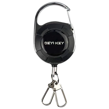 Брелок ретрактор SEVEN TBC-103 Black