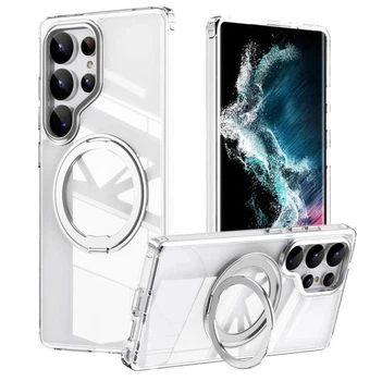 Противоударный чехол SUO с MagSafe для Samsung Galaxy S26 Ultra прозрачный
