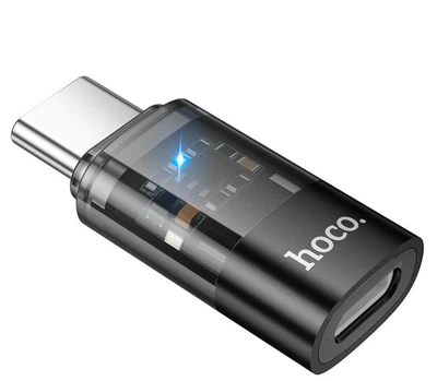 Перехідник HOCO UA36D Type-C to Lightning 3A Black