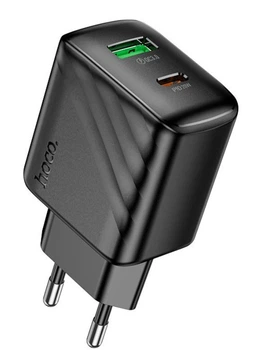 Сетевое зарядное устройство HOCO CS25A Rico 20W Black |1USB/1Type-C, 20W/3A|