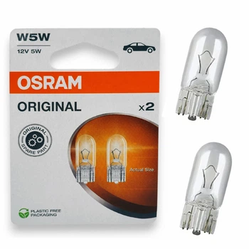 Галогенная автолампа Osram W5W Original (2 лампы) 2825-BLI2 (02051)