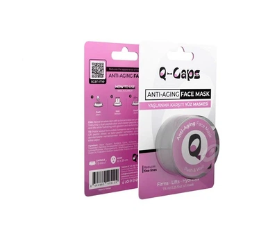 Антивікова пептидна маска для обличчя Q-Caps Anti-Aging Face Mask