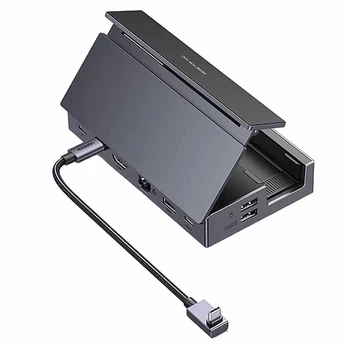 Док станция UGREEN CM800 9in1 USB-C Output：1×DP, 1×USB-C, 3×USB-A, 1×RJ45, 1×SD Card Slot, 1×TF Card Slot Space Gray