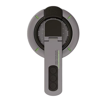 Магнітний тримач MagSafe 2в1 для телефону з подвійним магнітом, кільце-тримач, складана підставка, пластиковий, чорний