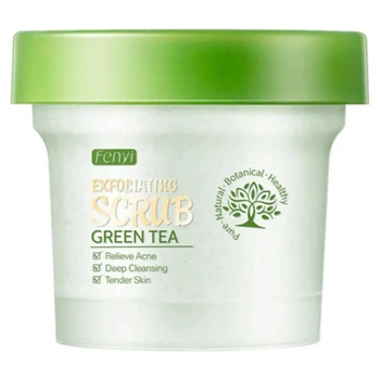 Пилинг для лица с экстрактом зеленого чая Fenyi Green Tea Exfoliating Scrub, 100 мл