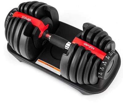 Гантель регульована Gymtek G-66688 2,5-24 кг Чорна (5907766666882)
