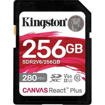 Карта памяти Kingston 256GB SDXC class 10 UHS-II U3 Canvas React Plus
