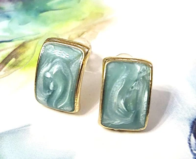 Женские сережки "Дуги" 1.2см х0.9 см jewelry Зеленые