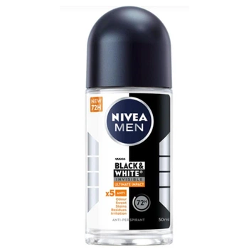 Дезодорант роликовий чоловічий Nivea Чорне та Біле Невидимий Extra 50 мл