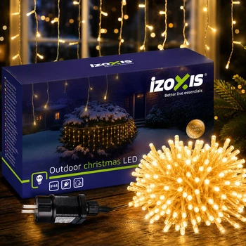 Светодиодная гирлянда 100 LED 4 метра для улицы теплый белый Izoxis SE0749