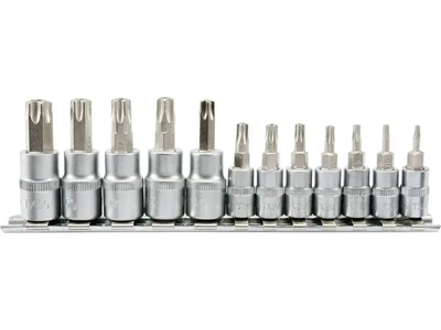 Набор торцевых головок YATO TORX Tamperproof квадрат 1/4" и 3/8" 12 шт YT-04332