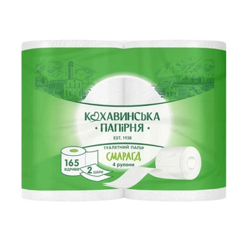 Туалетний папір Смарагд 96×110 2 шари 4 шт
