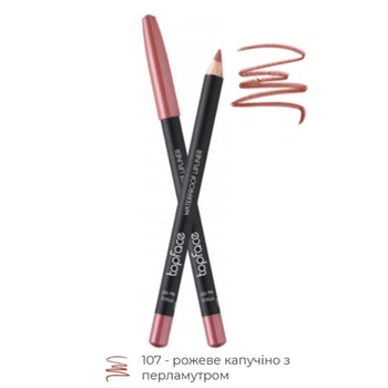 Олівець для губ водостійкий TopFace Waterproof Lipliner PT613 [107], 1,14 г
