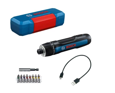 Акумуляторна викрутка Bosch GO 3 Professional (3.6В, 5 Нм, 2 Агод) + набір біт (8 шт) кейс (25631)