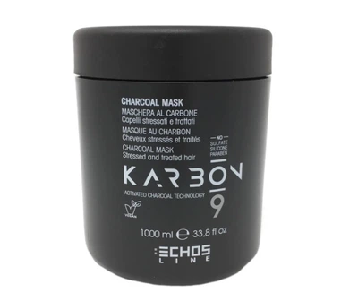 Маска для волосся Echosline Karbon 9 з активованим вугіллям 1 л (8008277238111)