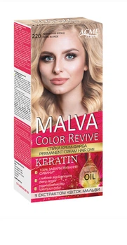 Крем-фарба стійка Acme MALVA Color Revive 220 Перлинний блонд 105 мл (4823115502827)