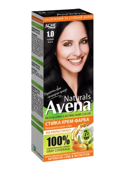 Крем-фарба для волосся Acme Avena Naturals стійка 115мл 1.0 Чорний (4823115503213)