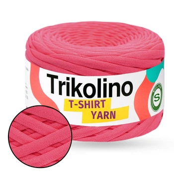 Трикотажная пряжа Trikolino 7-9mm S, Сакура, 30м, для вязания корзин, ковриков, сумок, косметичек, Триколино