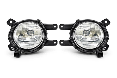 Решетки противотуманных фар для Audi Q5 2008-2012 (2 шт, RS-Style, черные + хром)