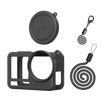 Силиконовый чехол aMagisn AA37-A для DJI Action 6 с колпачком линзы и ремешком (8BF68206565E)