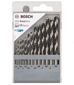 Набор сверл Bosch HSS PointTeQ (13 шт) по металлу (26424)