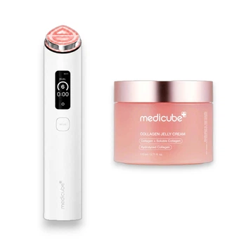 Набор для увлажнения и упругости кожи Medicube AGE-R Booster Pro X2 + Collagen Jelly Cream White 1 шт + 110 мл