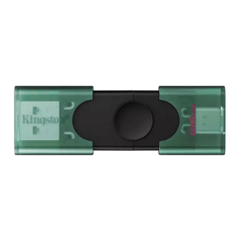 Флеш-накопичувач Kingston DataTraveler DuoG2 USB-A + USB-C 3.2 Gen1 Black/Green 128GB
