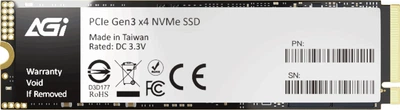 SSD диск AGI AI298 1TB M.2 2280 NVMe PCIe Gen3 x4 3D NAND (AGI1T0GIMAI298-CB)