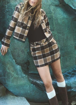 Спідниця H&M 17586 44 Темний коричневий (1270)