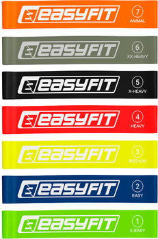 Резинки для фитнеса EasyFit EF-1814 набор 7 шт (56003342)