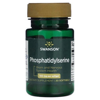 Фосфатидилсерин 100 мг Swanson (Phosphatidylserine) 30 рідких капсул (SWV-02125)