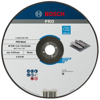 Отрезной диск Bosch A30 S BF Standard (230х2.5х22.23 мм) круг по стали (26326)