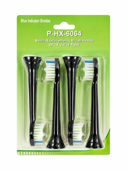Насадки для електричної зубної щітки Philips P-HX-6064 DiamondClean, 4 шт, середньої жорсткості (Medium)