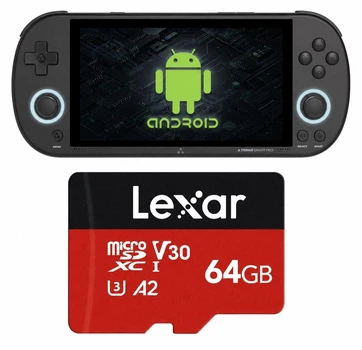 Ігрова карта Lexar 64 GB microSDXC з прошивкою Android для приставки Trimui + бібліотека ігор (PSP, PS1,GBA,SEGA,DENDY)