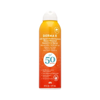 Мінеральний сонцезахисний спрей Derma E All Sport Performance Sheer Mineral Sunscreen Spray