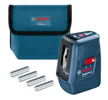 Лазерный нивелир Bosch GLL 3 X (15 м) 3-линейный, перекрестные лучи (26702)