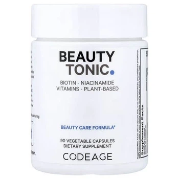 Вітаміни для шкіри, волосся, нігтів Codeage (Beauty Tonic) 90 рослинних капсул (AGE-00826)