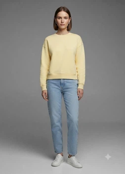 Свитшот на флисе H&M Studio M Светло-желтый 1014355