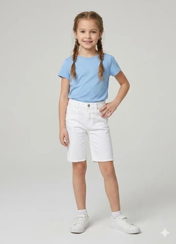 Шорты джинсовые H&M 152 Белый 0595748