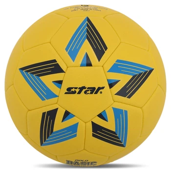 Мяч для гандбола STAR GOLD (PU, р-р 1, сшитый вручную, желтый-синий) (HB611_Желтый-синий)