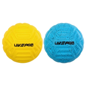М'яч масажний для МФР ø6см 2 штуки LivePRO Foot massage ball LP8507 (d-6см, блакитний-жовтий)