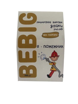 Макароны рисовые фигурные без глютена BeBig 300 г Зайки рисовые