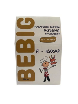 Макароны фигурные кукурузные без глютена BeBig 300 г Утята кукурузные