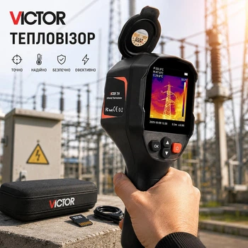 Тепловизор VICTOR 321 Аккумуляторный тепловизор 2000 мА·ч Профессиональный тепловизор IP54 Тепловизор температуры от -20 до +550 °C