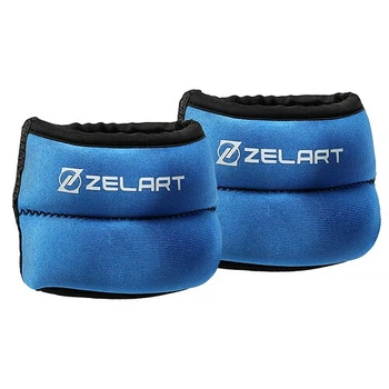 Утяжелители-браслеты для рук Zelart FI-6221-2 (2 x 1кг) Темно-синий
