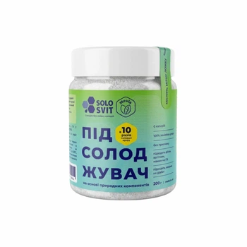 Подсластитель SOLOSVIT Stevia+ 1:10 без горечи, голубая банка 200 г